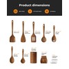 Mooues 9 Piece Natural Acacia Wooden Spoons for Cooking, Wooden