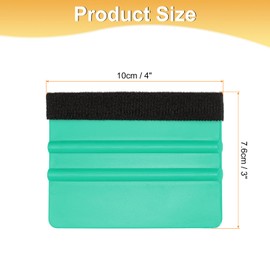 HARFINGTON 2pcs Vinyl Squeegee Felt Edge 4" Squeegee Felt Fabric Decal Vinyl Scraper Car Wallpaper Smoothing Tools Window Privacy Film Glass Tint Squeegee Installation, Green