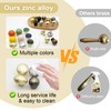 Pidynx 6 Pack Black and Gold Cabinet Knobs 1.97" Black