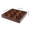 FUNSUEI 2 PCS Multi Compartment Wooden Tray, Divided Wooden Tray,