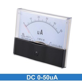 호환 44C2 포인터 유형 DC 전류계 0-50uA 100uA 아날로그 패널 미터 마이크로암페어 [03 0-200uA] Compatible 44C2 Pointer Type DC Ammeter 0-50uA 100uA Analog Panel Meter Microamperes [03 0-200uA]