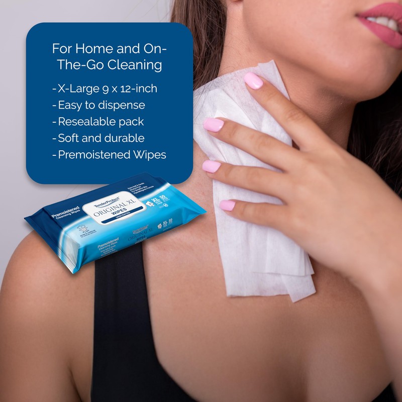 TenderProtect® Original XL Premium Adult Wipes (600 Ct), Extra-Large 9"x12"
