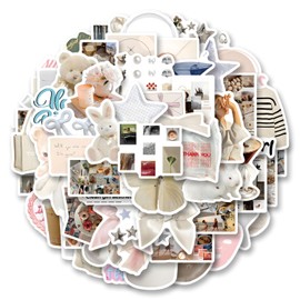 67pcs Clean Girl Sticker Decals Aesthetic Waterproof Vinyl Pack Stickers for Water Bottle Laptop Cup Adults Phone Skateboard DIY Party