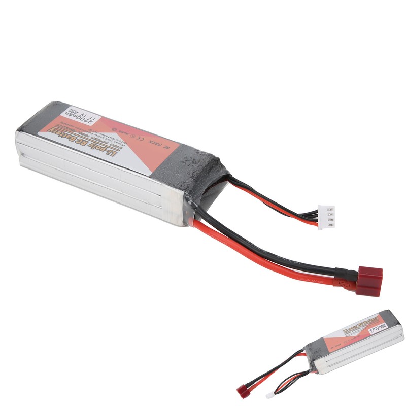 11.1V 2200mAh 3S 45C Lipo Battery Pack with T Plug