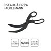 FACKELMANN 40198 Pizza Scissors, Plastic Pizza Cutter, Scissors for Coated