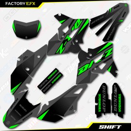 Factory EFX Gray & Green Shift Polisport Restyle Graphics Kit fits Suzuki Drz400 Drz400sm - No Numbers