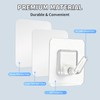 Fzundken 20 Pack Adhesive Wall Hooks for Hanging, Clear Adhesive