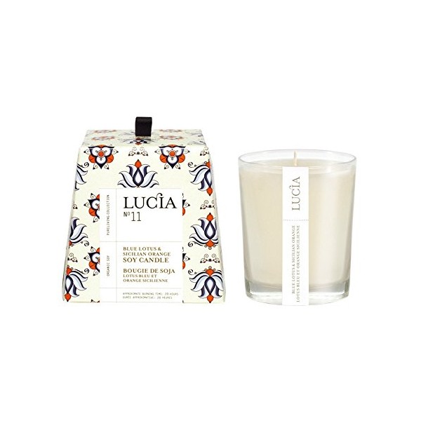 Lucia Candle, Blue Lotus and Sicilian Orange, 0.18 Ounce