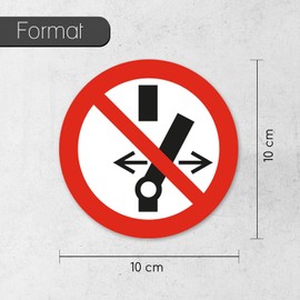 Prohibition Sticker P031 Switching Prohibited According to DIN EN ISO 7010 I Warning Safety I UV Protection I Diameter 10 cm I hin813