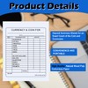 Dinifee 800 Pcs Currency and Coin Record Forms 5.5 x