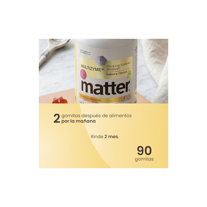 Matter Multizyme Kids Suplemento Enzimas Digestivas Biocore Optimum Complete Fibra