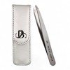 Beauty Power Professional Tweezers in Case - Slant, Durable Lightweight