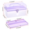 BTSKY Multipurpose Plastic Craft Storage Containers with Removable Tray, Clear