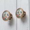 LOVIVER 8Packs Bird Flower Pattern Door Knobs Kitchen Cupboard Knobs