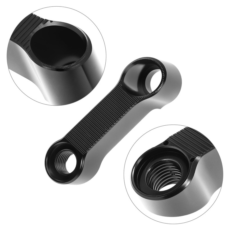 QWORK Motorcycle Mirror Extenders, Aluminum Alloy Adapter, 3.15" Total Extension,