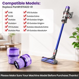 Bluevisk SV16 Filter Replacement Parts for Dyson Vacuum Cleaner Compatible with Dyson SV16, SV29,Outsize+, Outsize, V11 Outsize, V15 Outsize,V11 Outsize Origin/Absolute+ Compare to Part 970422-01