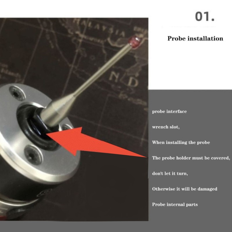 3D Edge Finder Red Aluminum Alloy Waterproof High Accuracy Sensitive