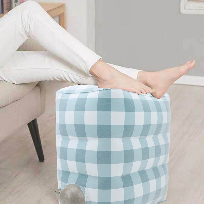 Inflatable Foot Rest Pillow Adjustable 3 Layers Travel Airplane Foot