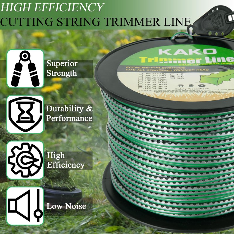 Sawtooth 170 Trimmer Line, Heavy Duty Sawtooth Weed Wacker String