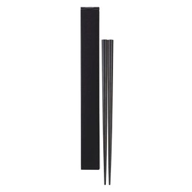 365methods Bento Chopsticks and Case Set, 8.3 inches (21 cm) (Chopsticks BK), Black