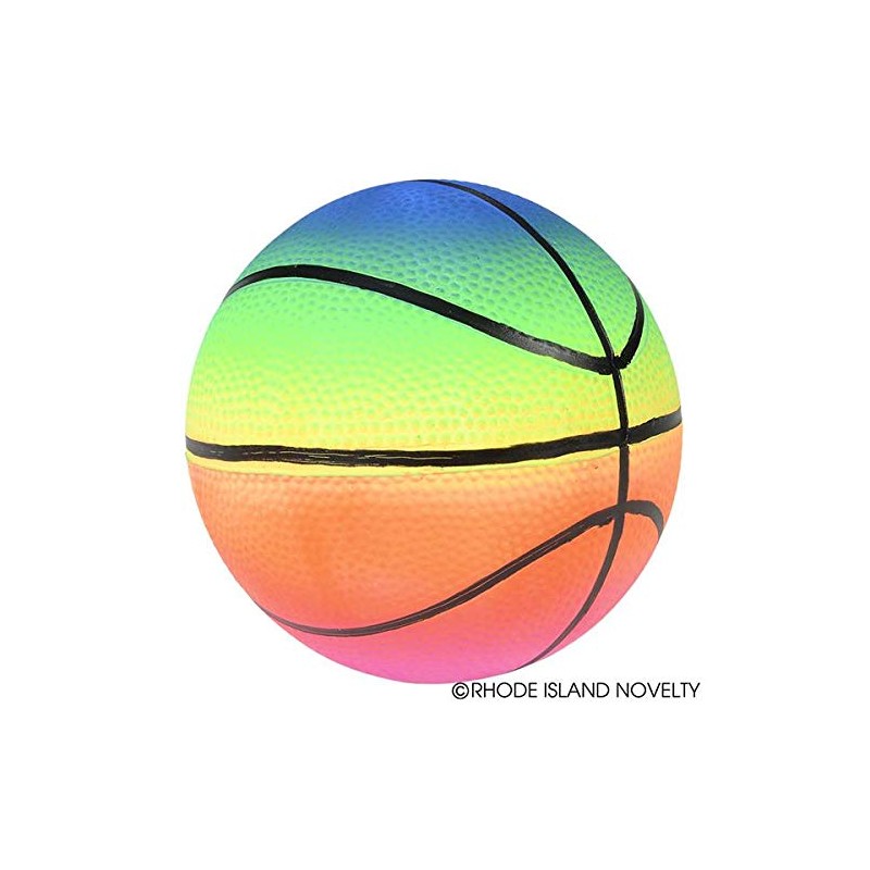 Rhode Island Novelty 6 Inch Rainbow Sports Vinyl Balls Set