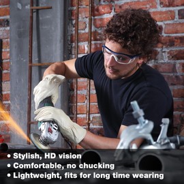 WORKPRO 3 Pack Anti Fog Safety Glasses Set for Men - ANSI Z87.1+ Eye Protection Impact Resistant Working Glasses - Ideal for Carpentry, Polishing, Lab, Sports, Dental - Color Blue