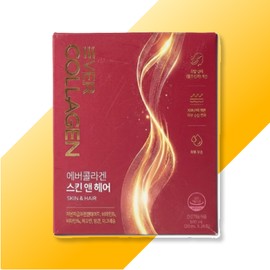 See detailed product description Ever Collagen Skin & Hair All-in-one care for hair, peptide collagen, 28 sachets / 에버콜라겐 스킨앤헤어 모발까지 올인원 케어 펩타이드 콜라겐 28포