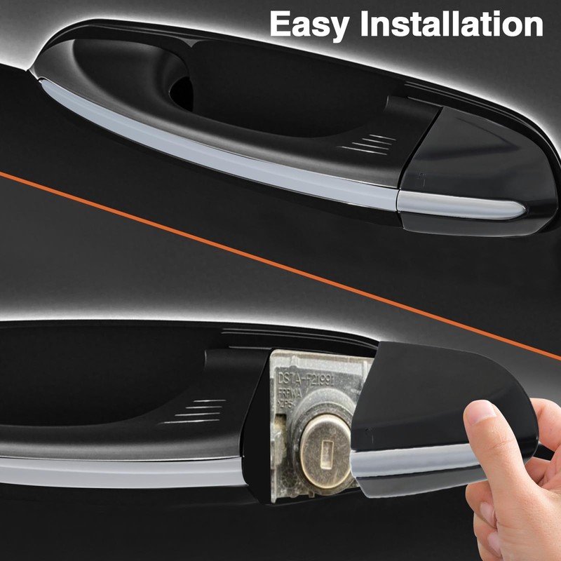 FUSCH Exterior Door Handle Lock Bezel Cover, Exterior Door Handle