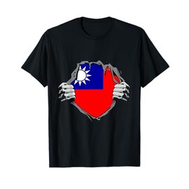 Taiwan Chest Taiwanese Roots Taiwanese Pride Taiwanese Flag T-Shirt