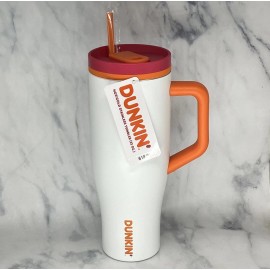 Dunkin' Donuts 2025 Dunkin NEW Hot/Cold Stainless Tumbler Handle 32 oz **FREE GIFT W/PURCHASE*