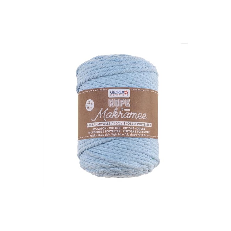 GLOREX 5 1007 23 - Macrame Rope 5 mm, 500