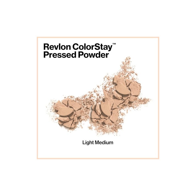 Revlon Colorstay Pressed Powder, Light Medium, 8.4 g