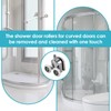 ELLECILA 8 Pcs Shower Door Rollers, 23mm Curved Shower Door