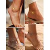 Dainty Heart Anklets for Women Gold Ankle Bracelet Beach Foot