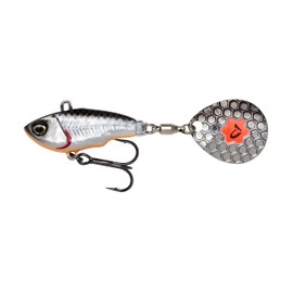 Savage Gear Fat Tail Spin Sinking Jig Spinner, Size/Weight: 6.5 cm/12.5 g, Dirty Silver, Pack of 1