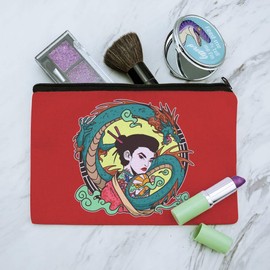 Geisha With The Dragon Tattoo Makeup Cosmetic Bag Organizer Pouch