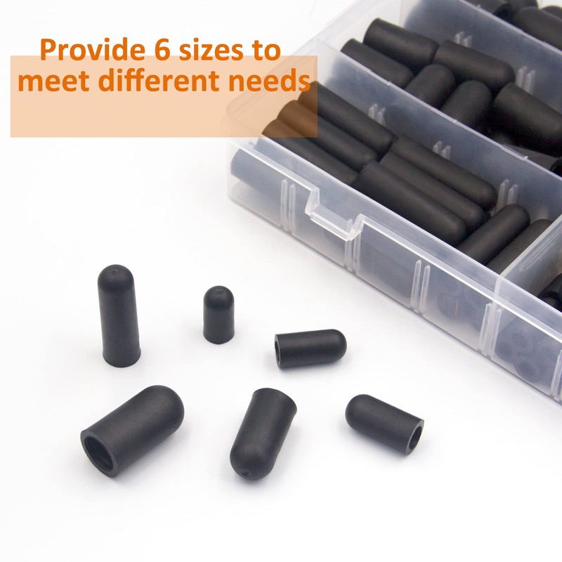 ISPINNER 200pcs Rubber Vacuum Caps Assortment Kit, Hose End Caps