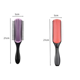 Naisfei 2 Pieces Hair Brush, 9 Row Cushion Brush Hair Styling Brush for Women,Styling Detangling Shaping Smoothing Blow-Drying Separating, for Separating, Defining Curls, Blow Drying.