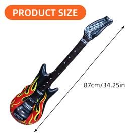 Pack of 2 Air Guitars for Inflating, Guitar Inflatable Balloons, Adult Balloons, Inflatable Accessories, ACDC Helium Air Guitar with Men and Women Instruments for Theme Party, Carnival
