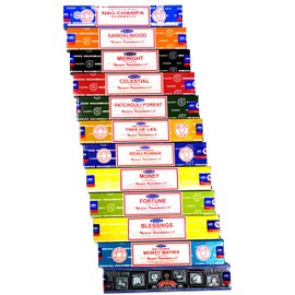 Satya Original Oriental Series Premium Incense (12 Assorted Scents) (Prosperity and Well Being), INNC-VP12