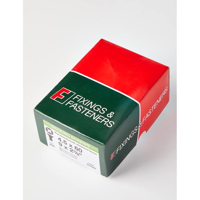 Forgefix DS4560 Pozidriv Decking Screw, Box of 200, Green Anti-Corrosion,