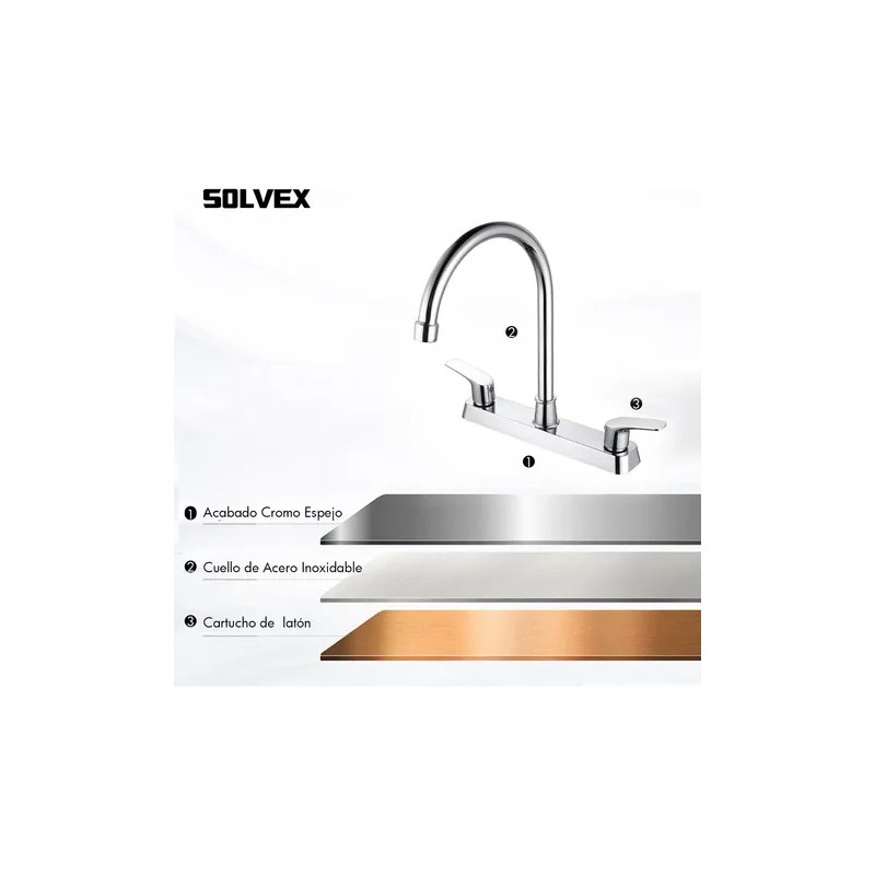 Solvex Mezcladora Para Fregadero, Grifos De Cocina, Sp-80066