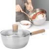 Scizorito 304 Stainless Steel Saucepan, Solid wood anti-scalding handle with