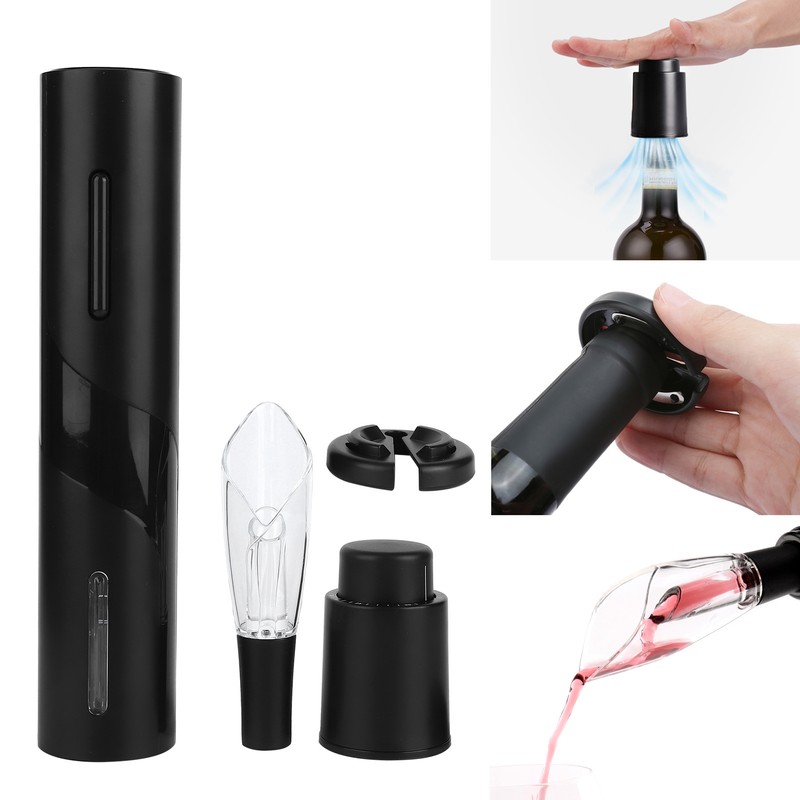 3PCS/Set Electric Wine Bottle Opener Set with Bottle Pourer Press