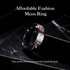 King Will Cross Ring for Men Black Plated Titanium Wedding