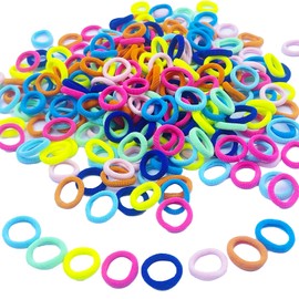 DAJING 200 Baby Hair Straps - Girls' Soft Cotton Vitality 8-Color Hair Ring Set, High Elasticity Seamless Safety Design, Preschool Hair Accessories, Diameter 2.5 cm