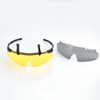 Feyachi Shooting Glasses with 3 Interchangeable Lenses, Anti-Fog and Scratch