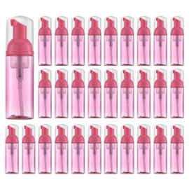 Tekson 30PCS Soap Foam Bottle (2 oz), Empty Travel Foaming Lash Shampoo for Cleanser, Dispenser (Red)