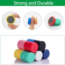 PYJLBX Fridge Magnets, 10 Pack 10 Colors Magnets Strong Magnets Heavy Duty Whiteboard Magnets, Round Mini Small Magnets Colourful Fridge Magnets for Adults, for Crafts,Whiteboard,Fridge,Notice Boards