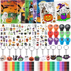 Yizeda Halloween Water Color Paint Sets for Kids, Happy Halloween Pocket Watercolor Painting Book with Goodie Bag Stuffers ,Art Crafts for Party Favor Game Classroom Home Activities ,12 Pack(60PCS)